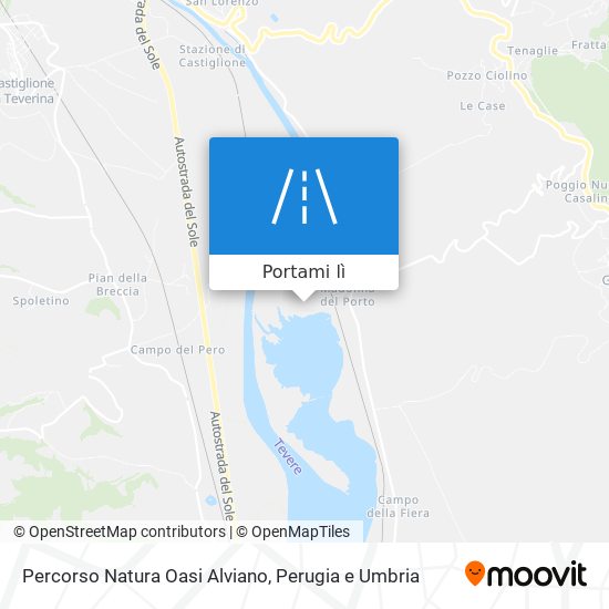 Mappa Percorso Natura Oasi Alviano