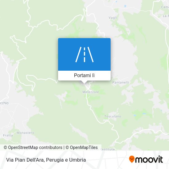 Mappa Via Pian Dell'Ara