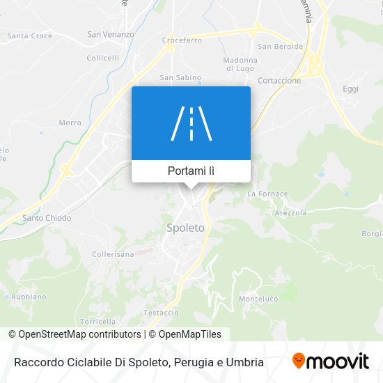 Mappa Raccordo Ciclabile Di Spoleto