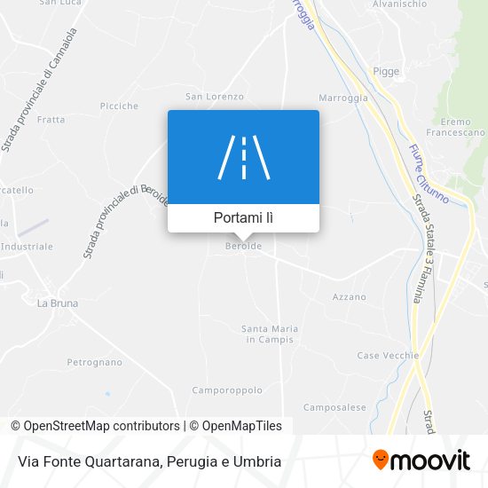 Mappa Via Fonte Quartarana