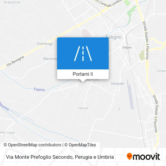 Mappa Via Monte Prefoglio Secondo