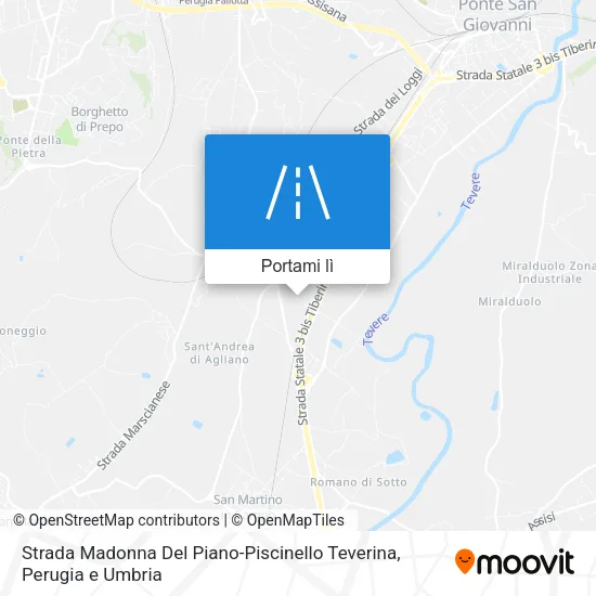 Mappa Strada Madonna Del Piano-Piscinello Teverina