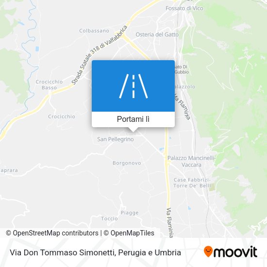 Mappa Via Don Tommaso Simonetti