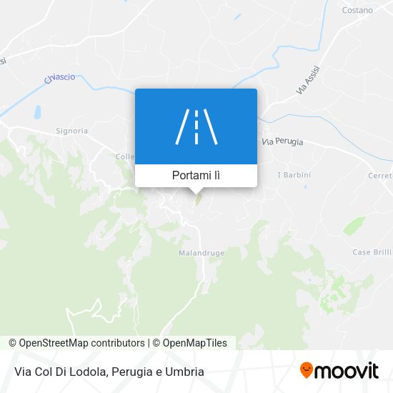 Mappa Via Col Di Lodola