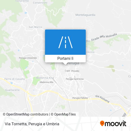 Mappa Via Tornetta