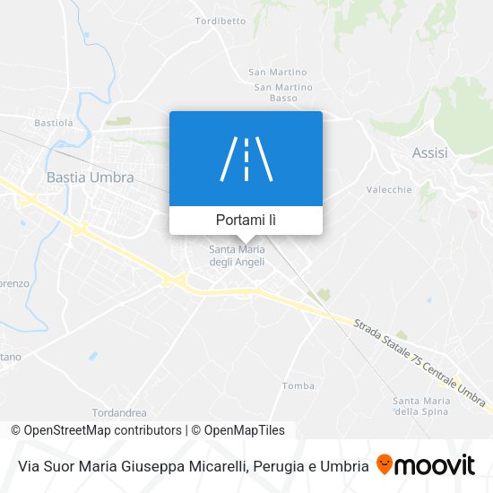 Mappa Via Suor Maria Giuseppa Micarelli
