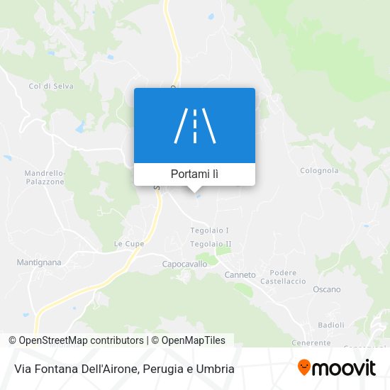 Mappa Via Fontana Dell'Airone
