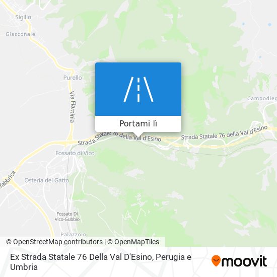 Mappa Ex Strada Statale 76 Della Val D'Esino