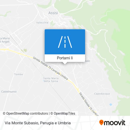 Mappa Via Monte Subasio
