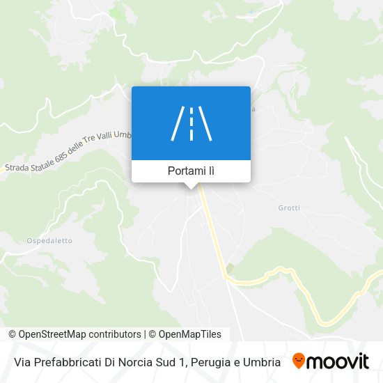 Mappa Via Prefabbricati Di Norcia Sud 1