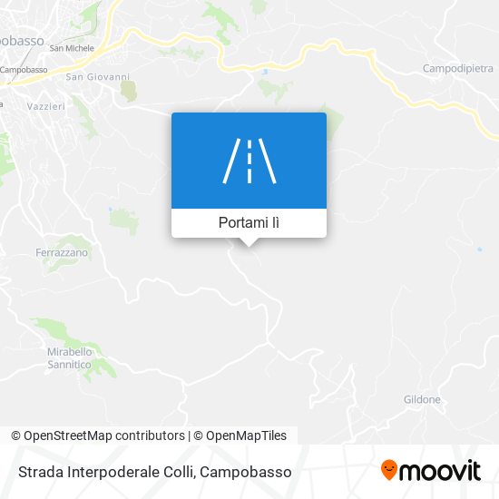 Mappa Strada Interpoderale Colli