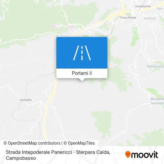 Mappa Strada Intepoderale Panericci - Sterpara Calda