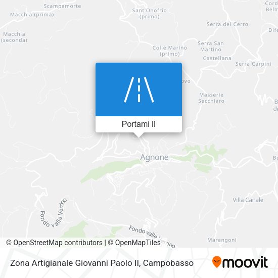 Mappa Zona Artigianale Giovanni Paolo II