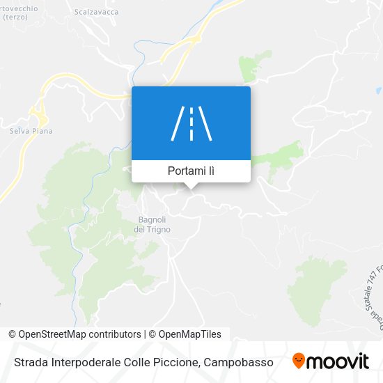 Mappa Strada Interpoderale Colle Piccione