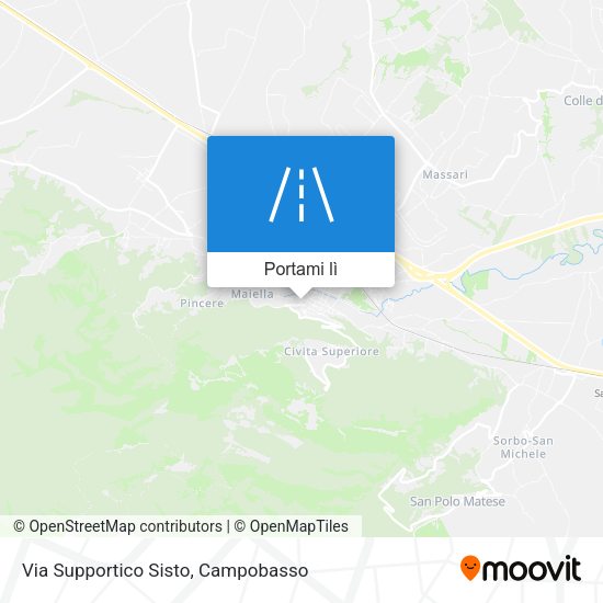 Mappa Via Supportico Sisto