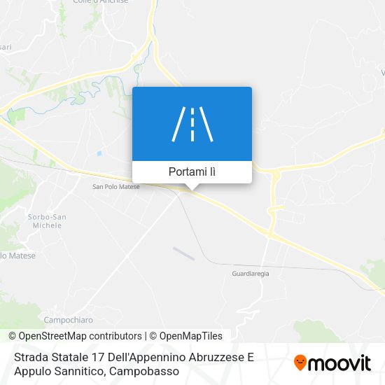 Mappa Strada Statale 17 Dell'Appennino Abruzzese E Appulo Sannitico