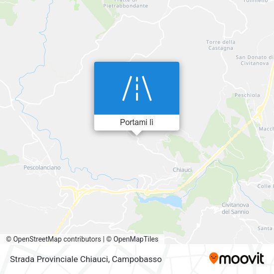 Mappa Strada Provinciale Chiauci