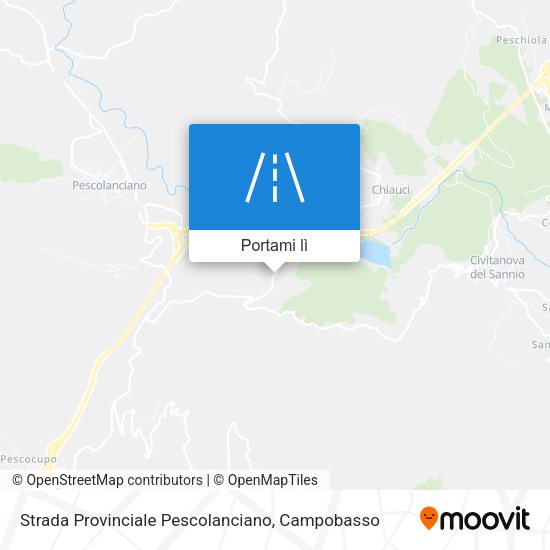 Mappa Strada Provinciale Pescolanciano