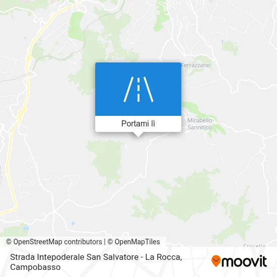 Mappa Strada Intepoderale San Salvatore - La Rocca