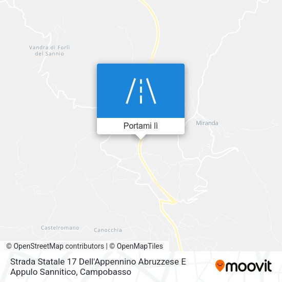 Mappa Strada Statale 17 Dell'Appennino Abruzzese E Appulo Sannitico