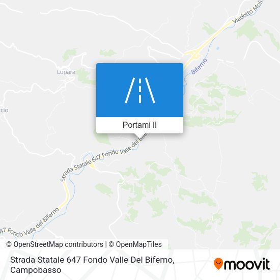 Mappa Strada Statale 647 Fondo Valle Del Biferno