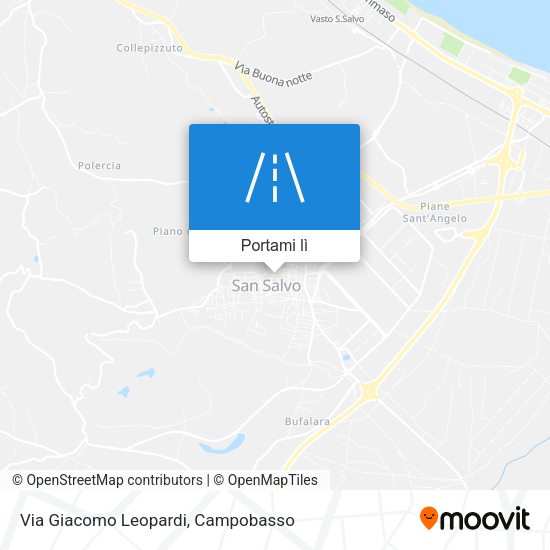 Mappa Via Giacomo Leopardi