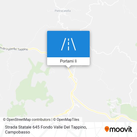 Mappa Strada Statale 645 Fondo Valle Del Tappino