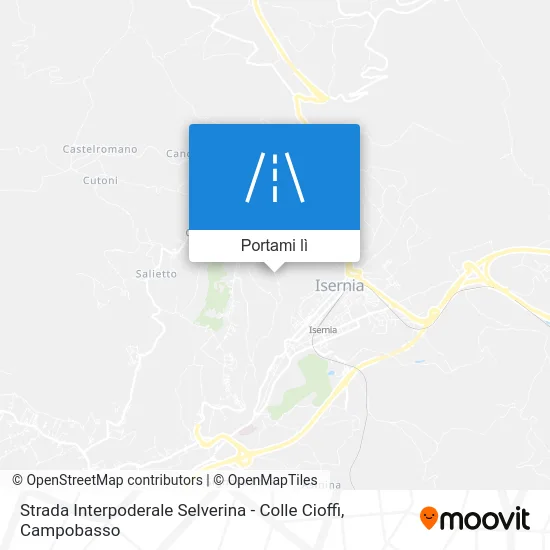 Mappa Strada Interpoderale Selverina - Colle Cioffi