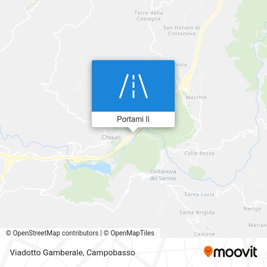 Mappa Viadotto Gamberale