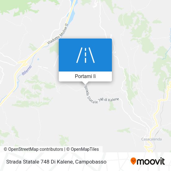 Mappa Strada Statale 748 Di Kalene
