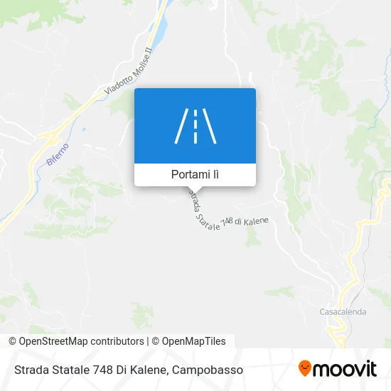 Mappa Strada Statale 748 Di Kalene