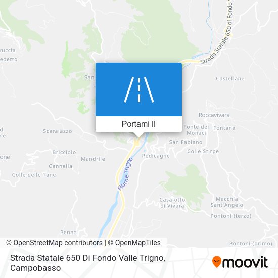 Mappa Strada Statale 650 Di Fondo Valle Trigno