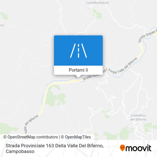 Mappa Strada Provinciale 163 Della Valle Del Biferno