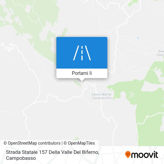 Mappa Strada Statale 157 Della Valle Del Biferno