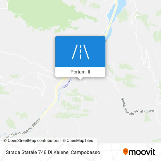 Mappa Strada Statale 748 Di Kalene
