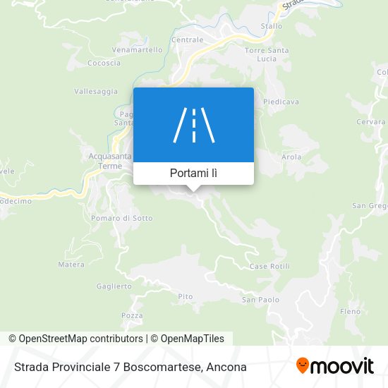 Mappa Strada Provinciale 7 Boscomartese