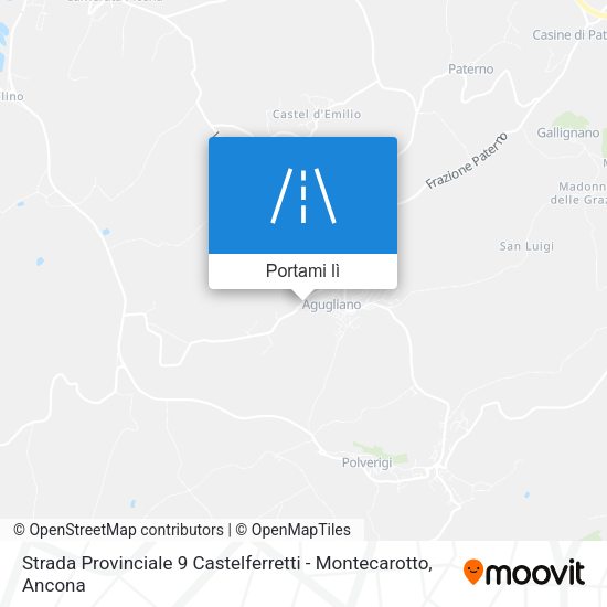 Mappa Strada Provinciale 9 Castelferretti - Montecarotto