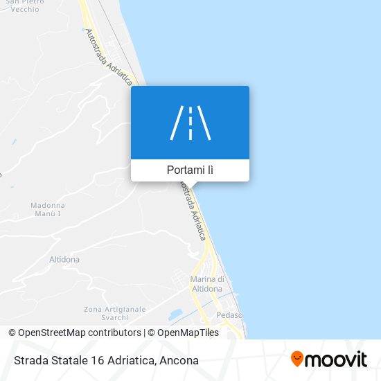 Mappa Strada Statale 16 Adriatica