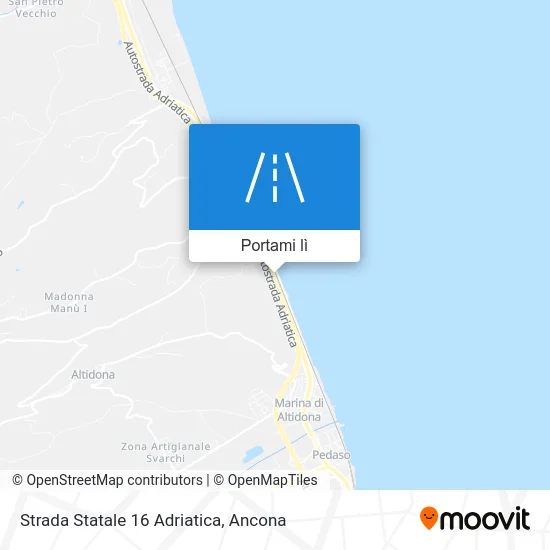 Mappa Strada Statale 16 Adriatica