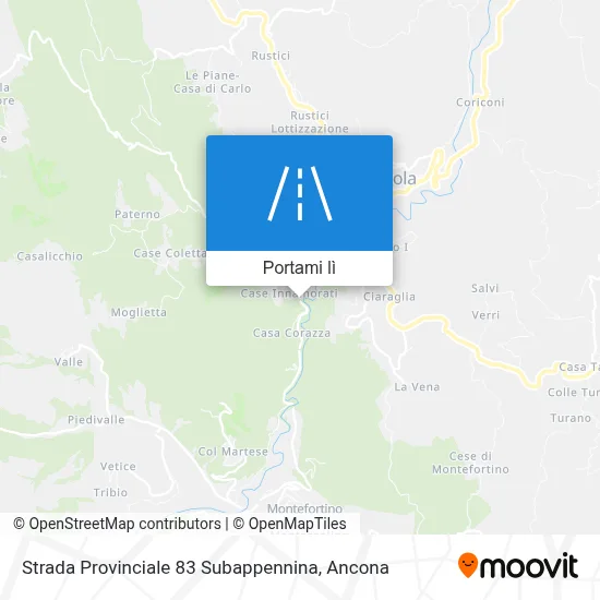 Mappa Strada Provinciale 83 Subappennina