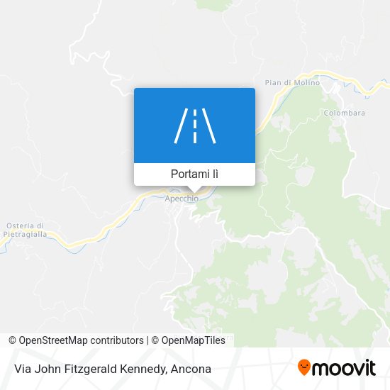 Mappa Via John Fitzgerald Kennedy