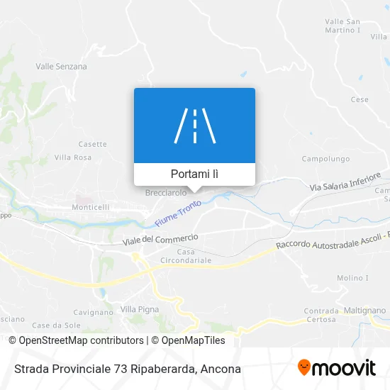 Mappa Strada Provinciale 73 Ripaberarda
