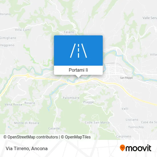 Mappa Via Tirreno