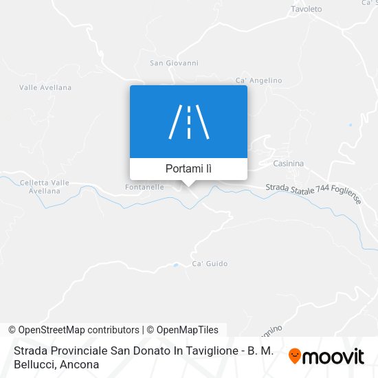 Mappa Strada Provinciale San Donato In Taviglione - B. M. Bellucci