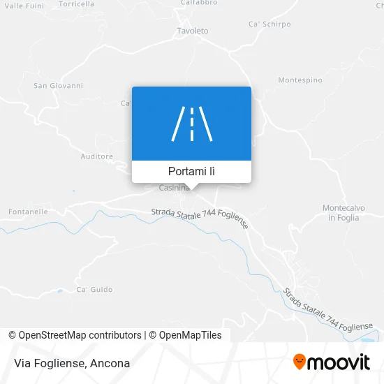 Mappa Via Fogliense