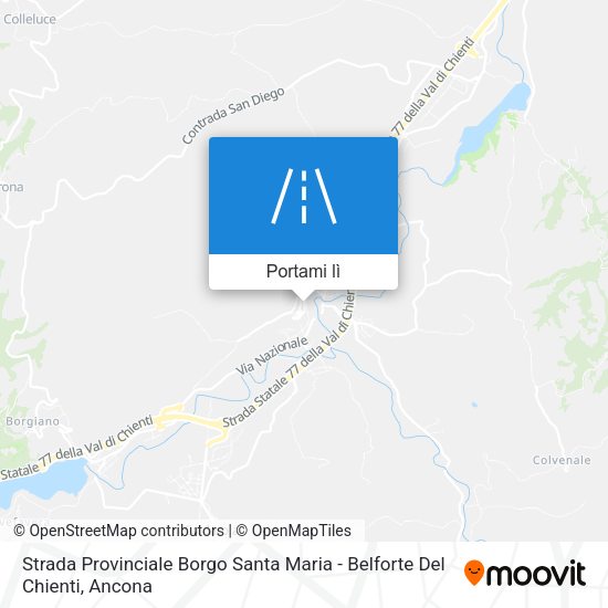 Mappa Strada Provinciale Borgo Santa Maria - Belforte Del Chienti