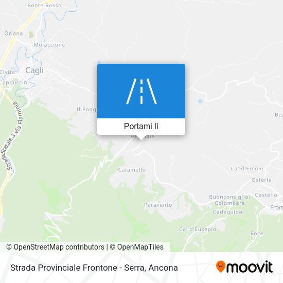 Mappa Strada Provinciale Frontone - Serra