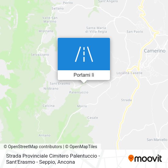 Mappa Strada Provinciale Cimitero Palentuccio - Sant'Erasmo - Seppio