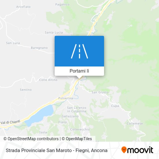 Mappa Strada Provinciale San Maroto - Fiegni