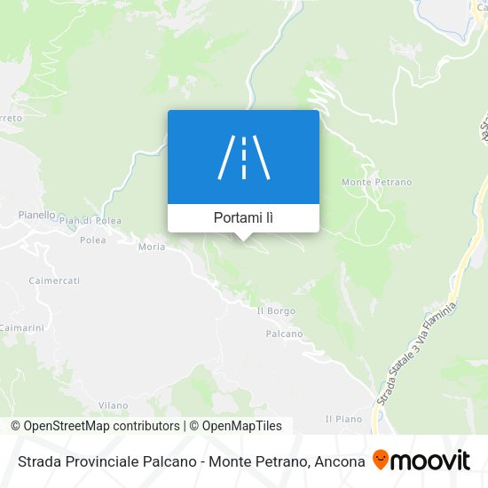 Mappa Strada Provinciale Palcano - Monte Petrano